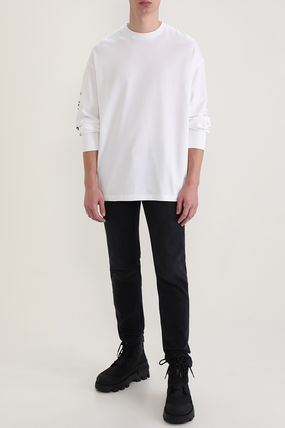 מונקלר X אליקס חולצת טי ארוכה עם לוגו